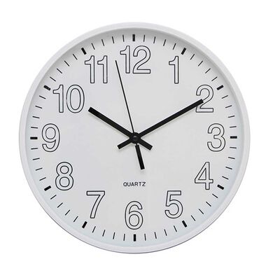 Reloj de Pared Plástico Vgo Circular 30 cm Blanco