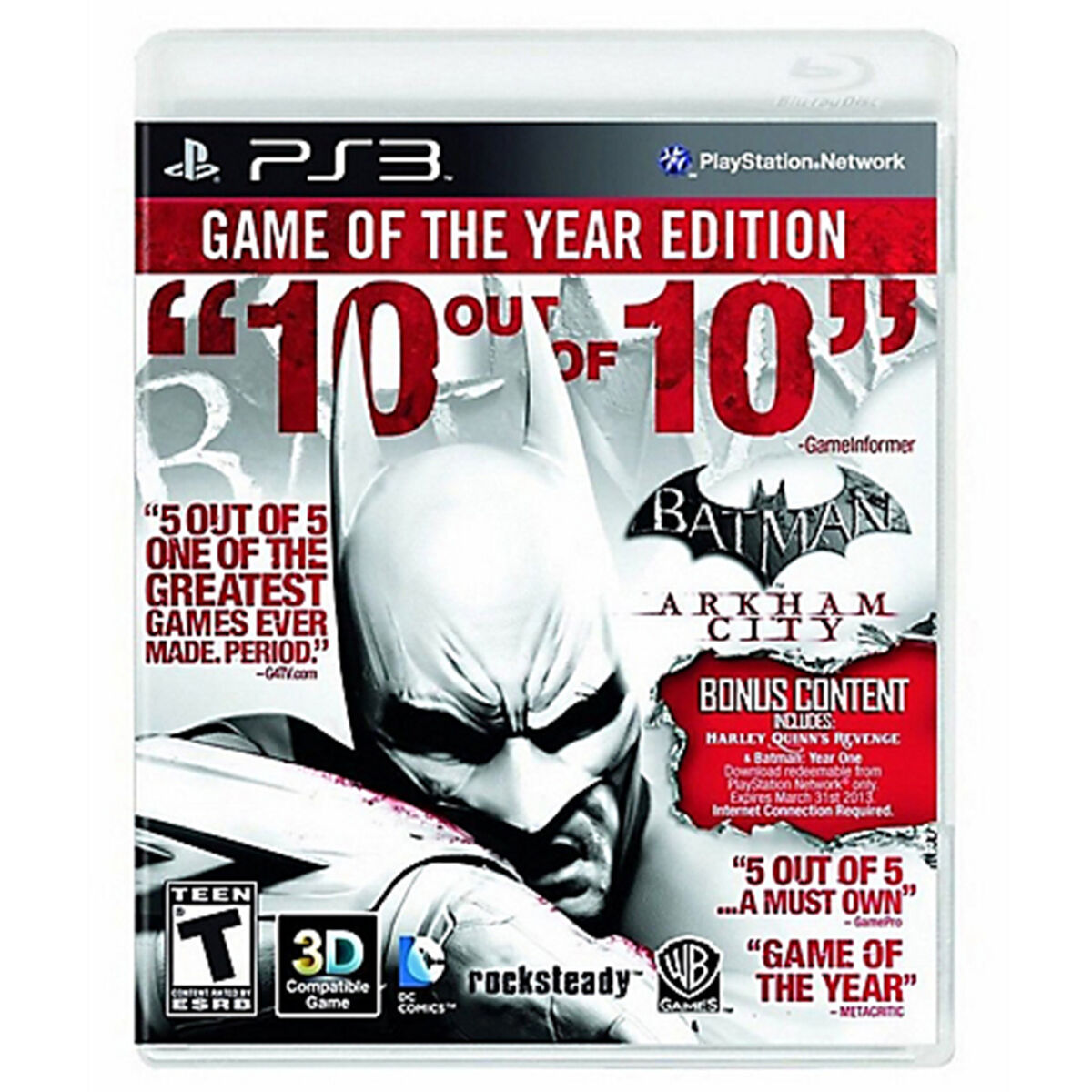 Juego PS3 Batman Arkham City Game of The Year