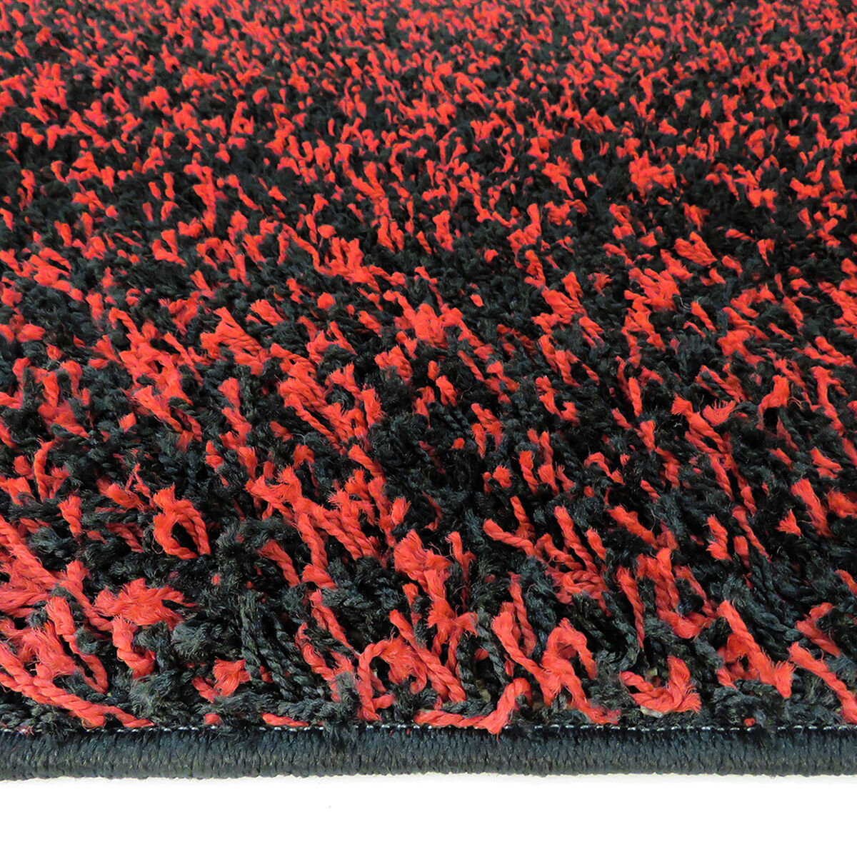 Alfombra Shaggy Bicolor 50 X 100 Cm Red Black