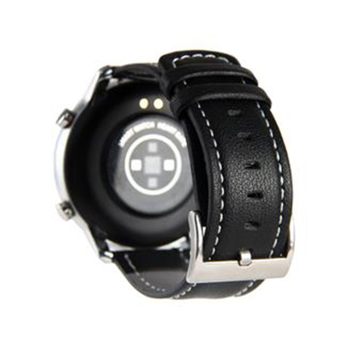 Smartwatch Lhotse RD7 Plateado Cuero Negro