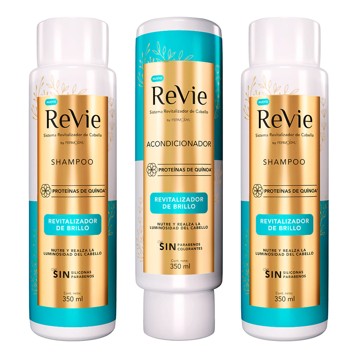 Revie 2 Shampoo + Acondicionador Revitalizador Brillo
