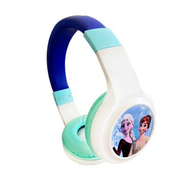 Audífonos Bluetooth Over Ear Disney Frozen Elsa y Anna Blanco Azul