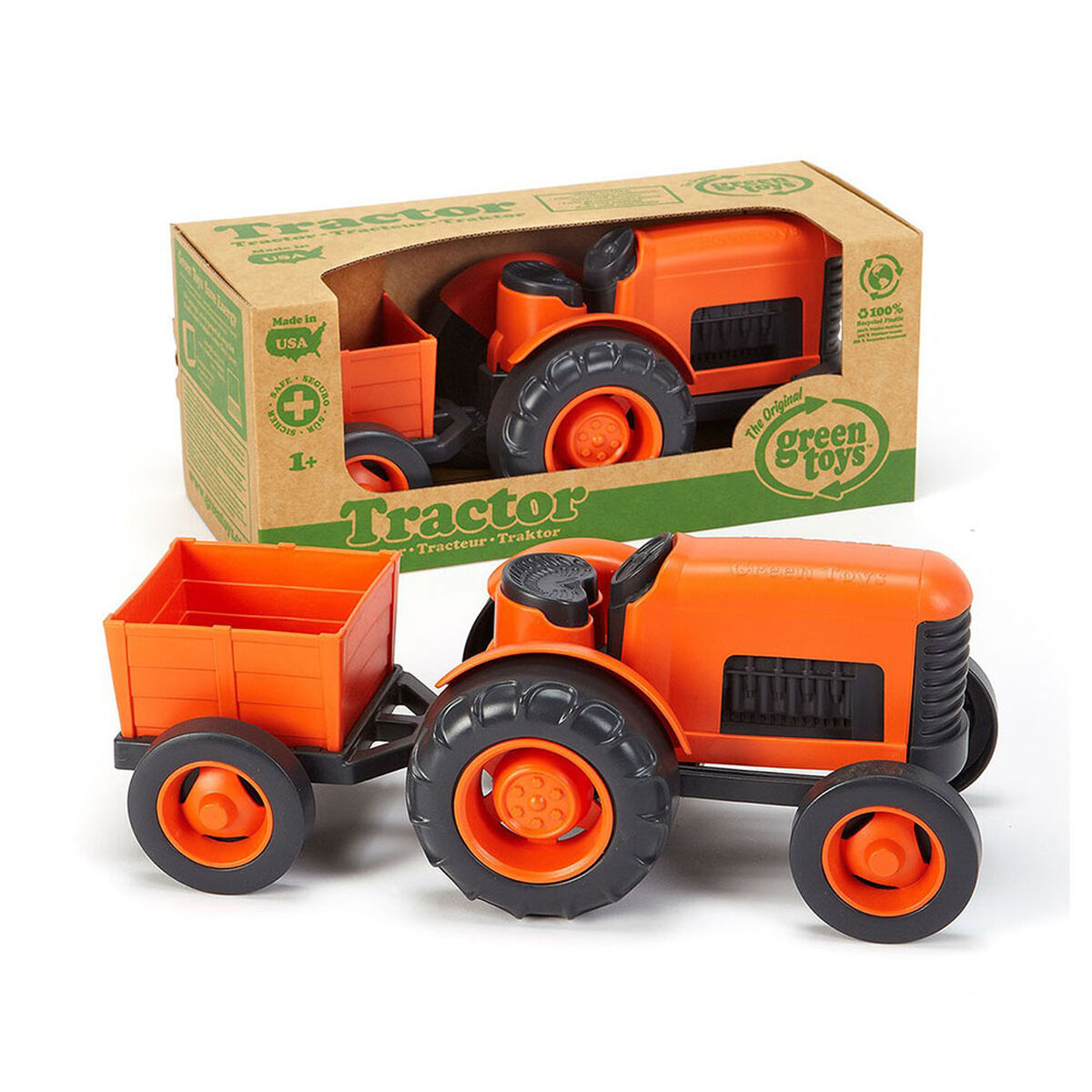Tractor Naranjo Green Toys