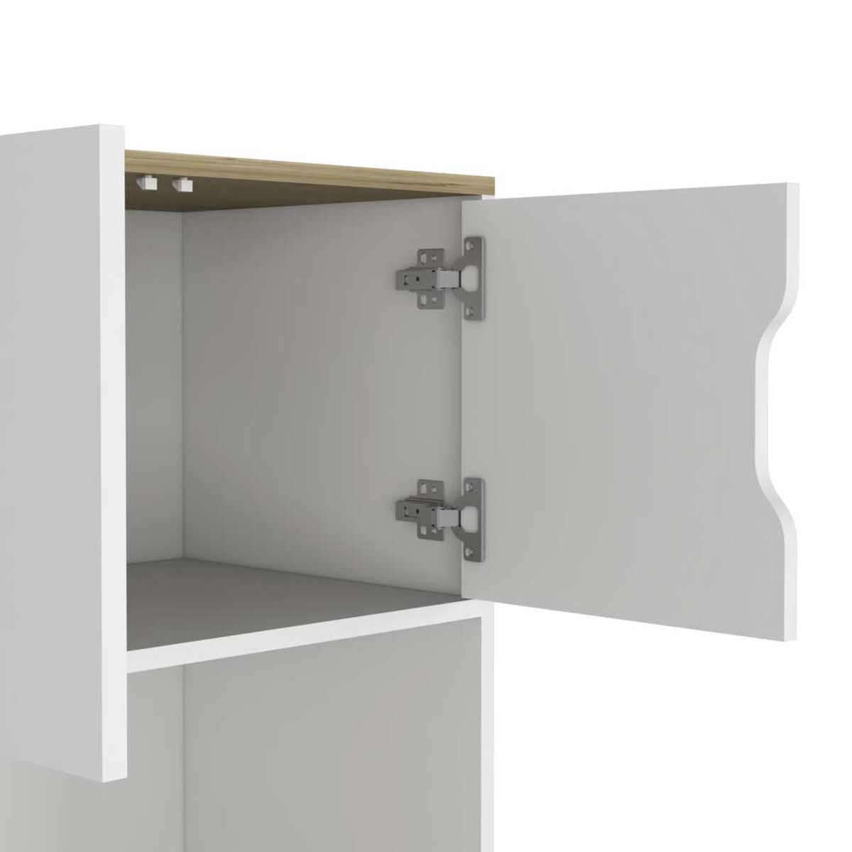 Mueble para Microondas Tuhome Bi-Color 4 Puertas Blanco Duna