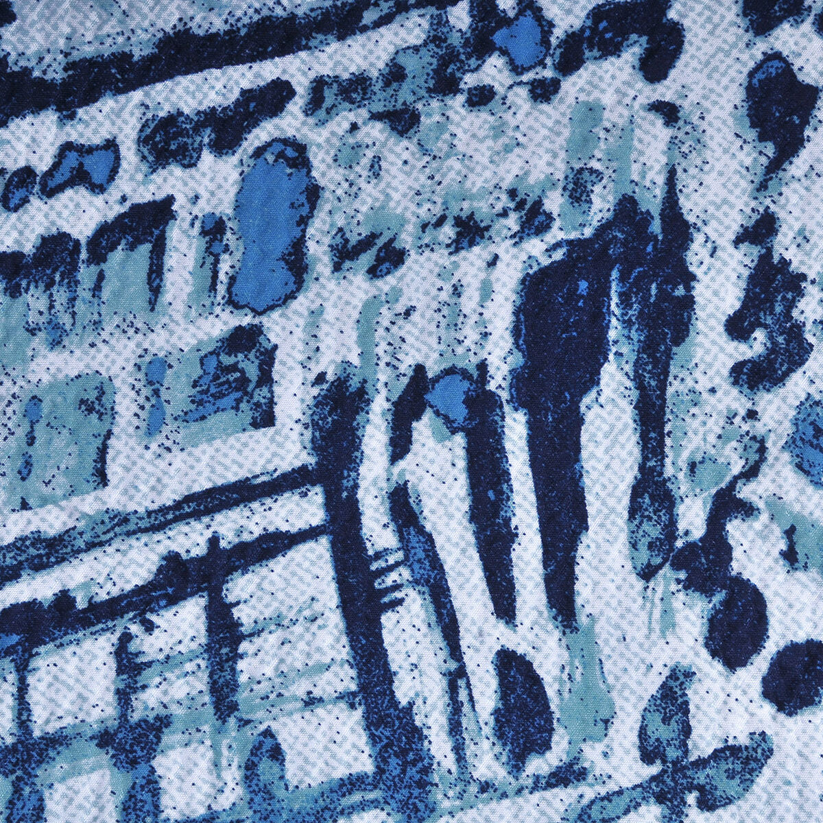 Set Cortina de Baño 3 Piezas Damask Azul Marino 180X180 Cm