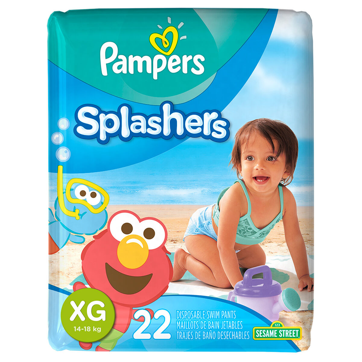 Pañales para Piscina Pampers Splashers Talla G/XG 10 un.