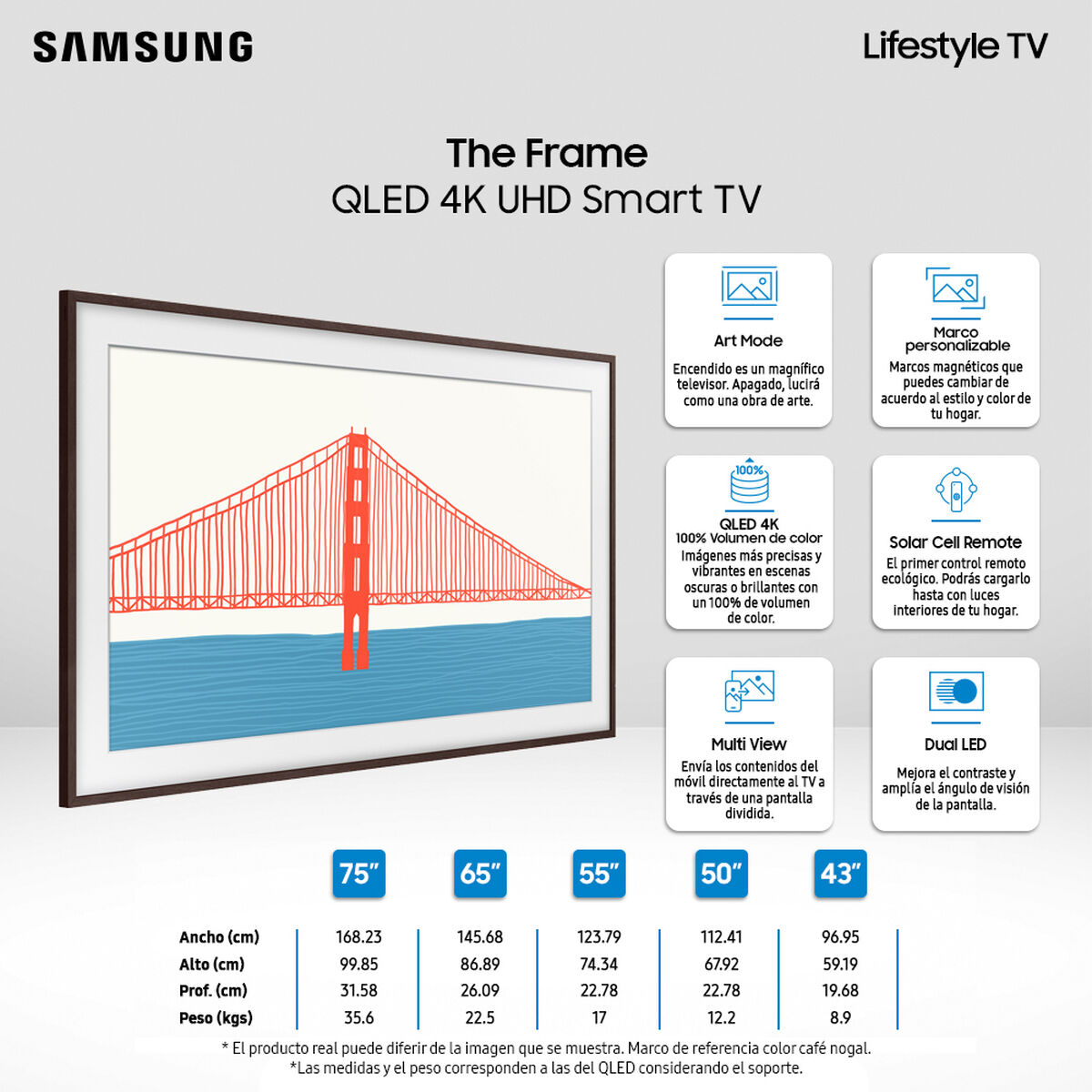 QLED 50" Samsung The Frame Smart TV 4K UHD