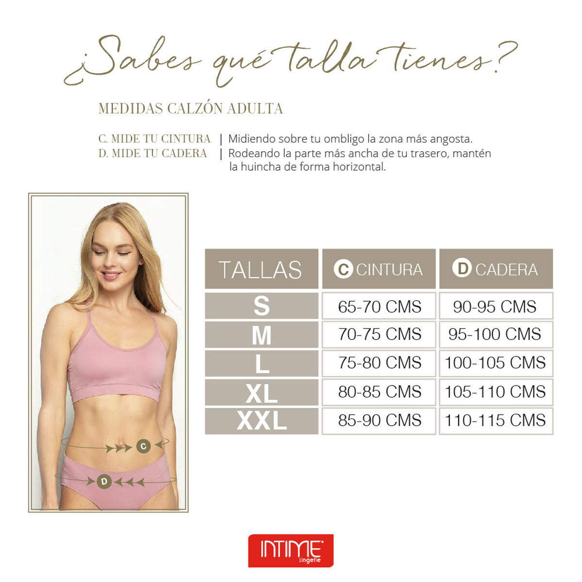 Pack 3 Calzones Cuadro Mujer Intime
