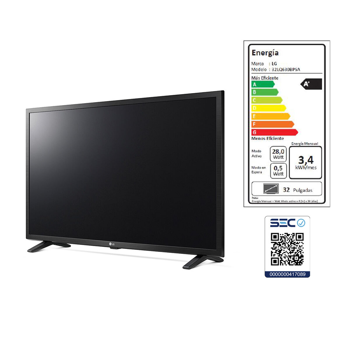 LED 32" LG 32LQ630BPSA Smart TV HD