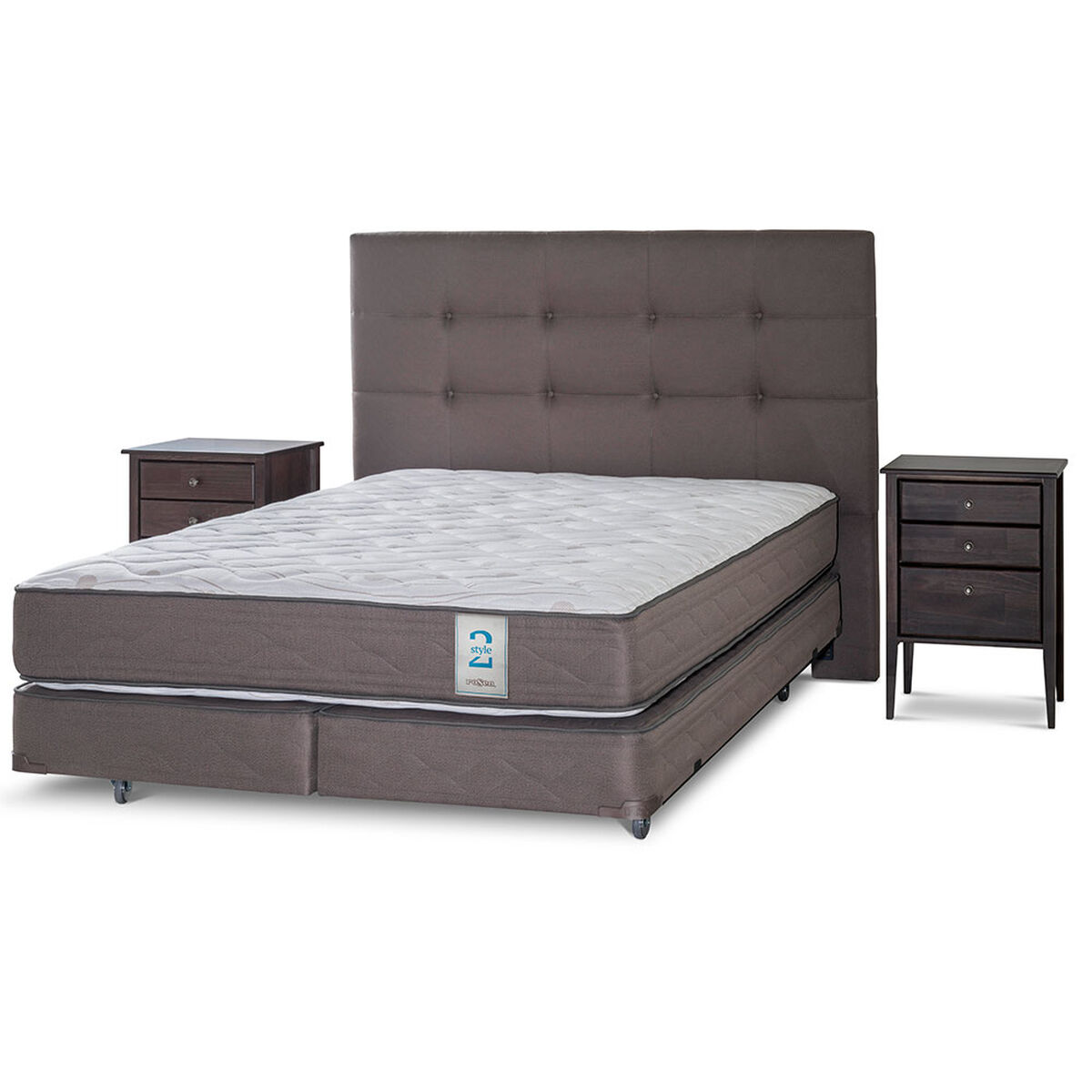 Box Spring 2 Plazas Div New Style 2+ Set Maderas Issey 