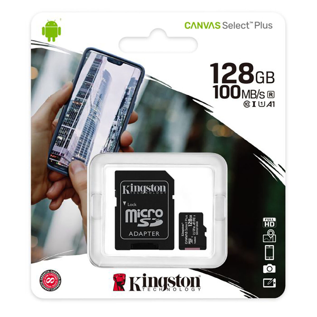 Tarjeta Micro SD Kingston Canvas Select Plus 128GB
