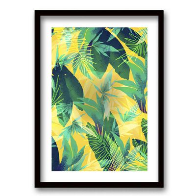 Cuadro Decorativo Retela Tropical Leaves 50 x 35 cm