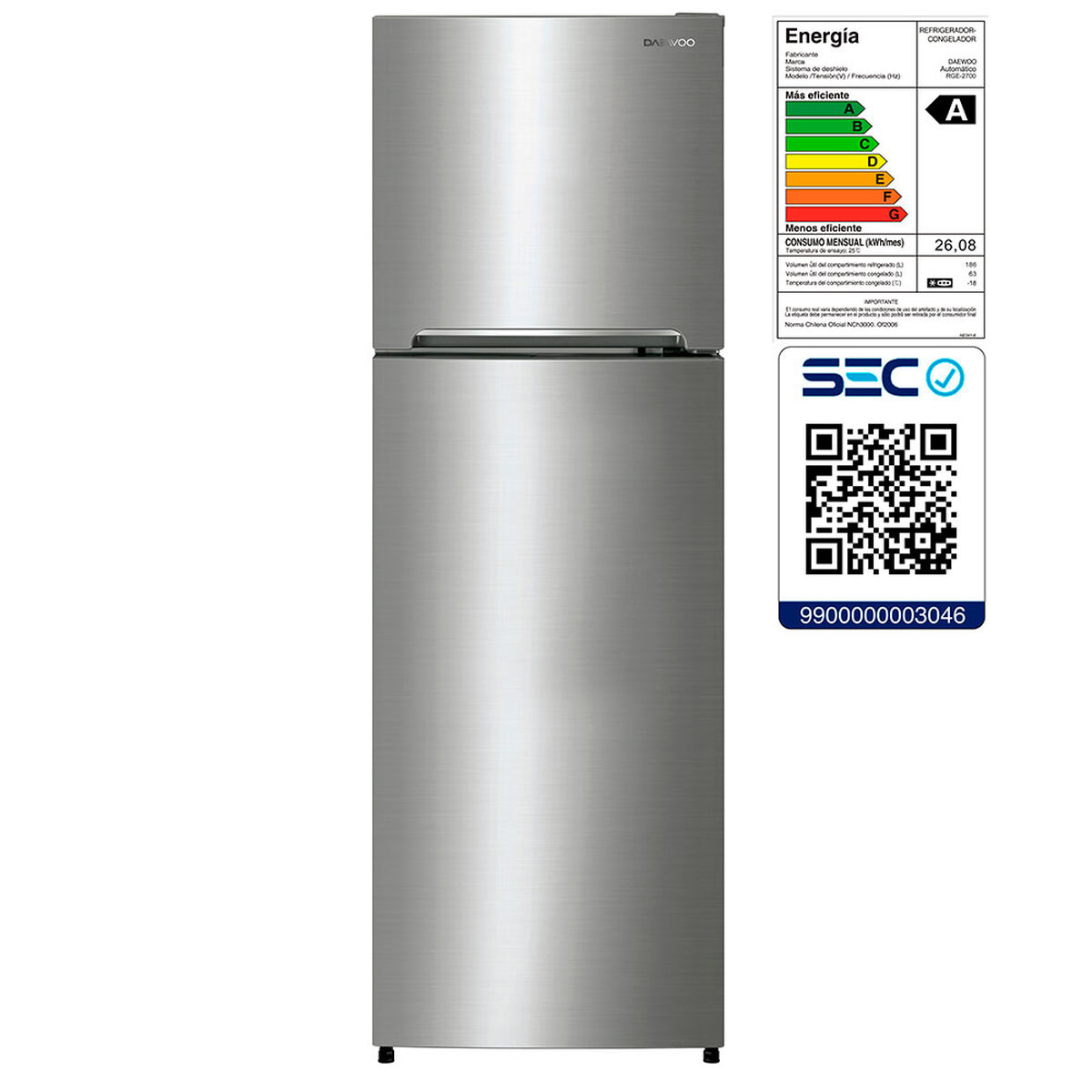 Refrigerador No Frost Daewoo RGE 2700