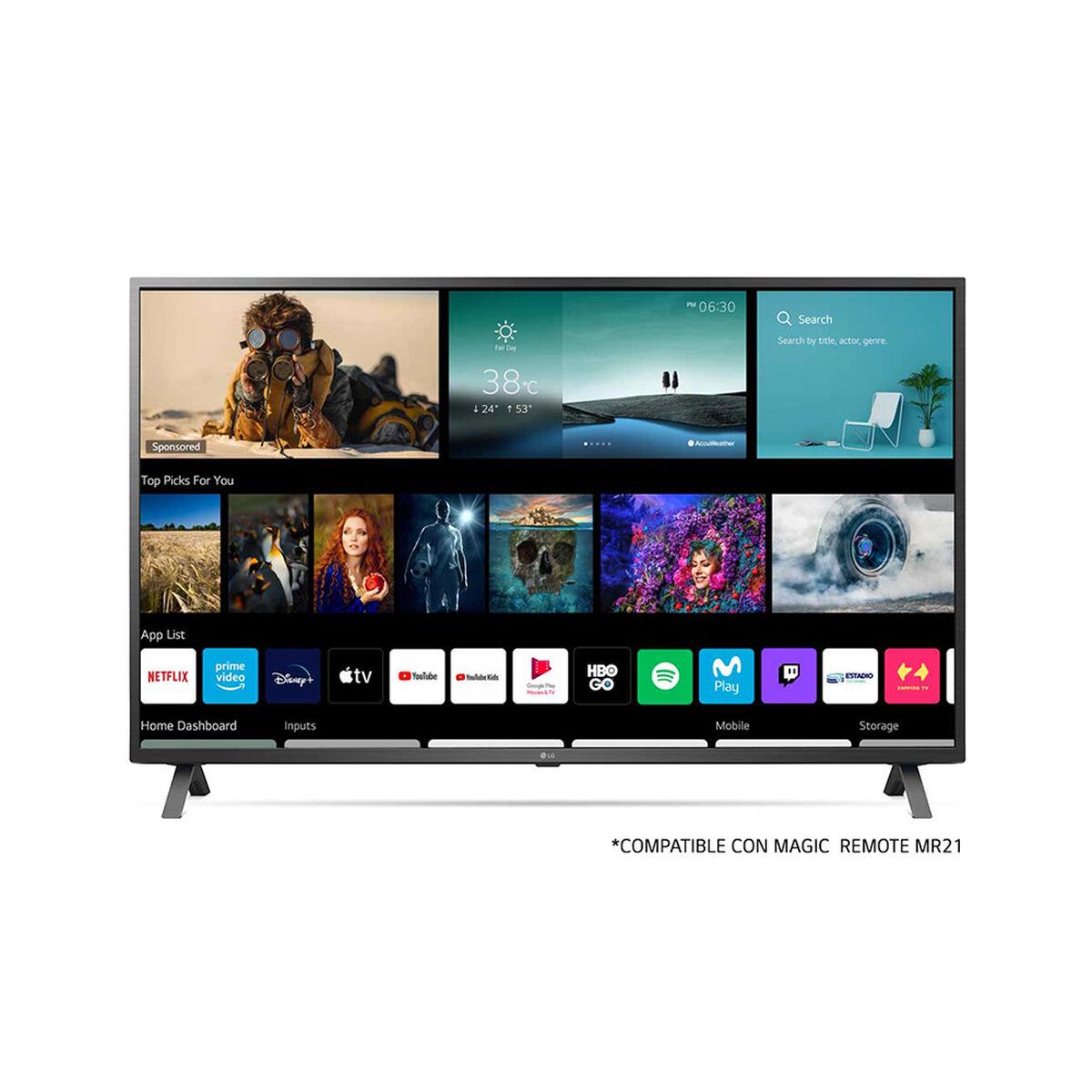 Pantalla LG 50 4K Smart TV LED 50UP7500PSF AI ThinQ 2021 