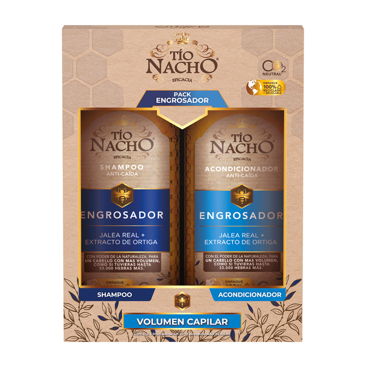Pack Tío Nacho Engrosador Shampoo + Acondicionador