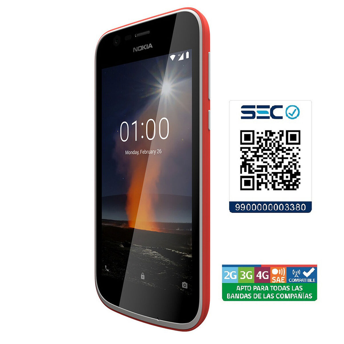 Celular Nokia 1 4,5" Rojo Movistar
