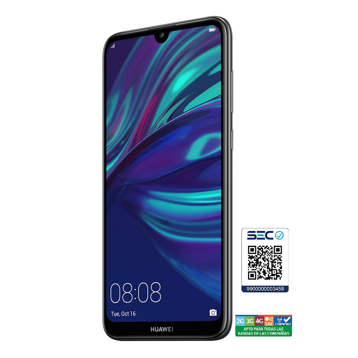 Celular Huawei Y7 2019 32GB 6,2" Negro Entel