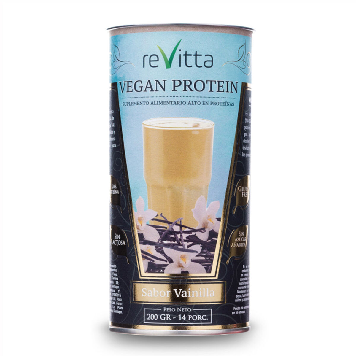 Proteína Vegana (Arveja, Arroz Y Soya) Vegan Protein Vainilla 200 Grs. 14 Servicios