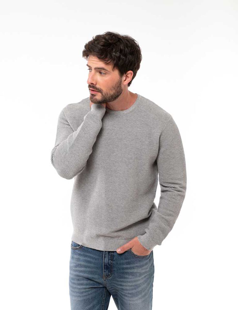 Sweater Liso Slim Hombre Zibel