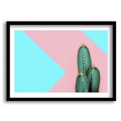 Cuadro Decorativo Retela Blue Cactus 70 x 50 cm
