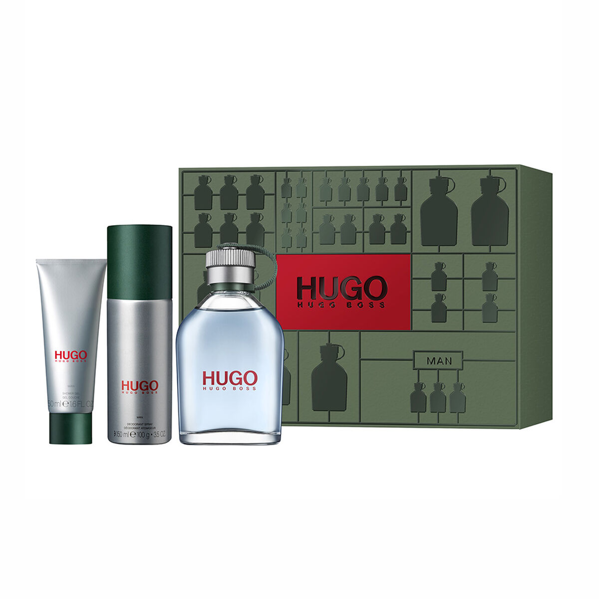 Hugo Man EDT 125 ml + Deodorant Spray 150 ml + Shower Gel 50 ml
