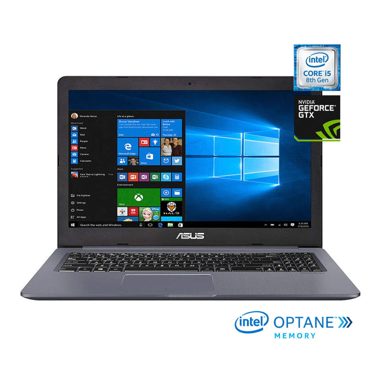 Notebook Asus N580GD-E4202T Core i5-8300H 4GB 1TB 15.6" NVIDIA GTX1050 + 16GB Optane