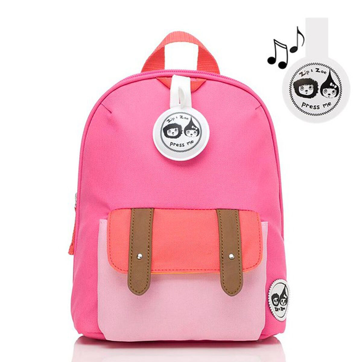 Mochila Hot Pink Zip Zoe Colourblock Mini Backpack
