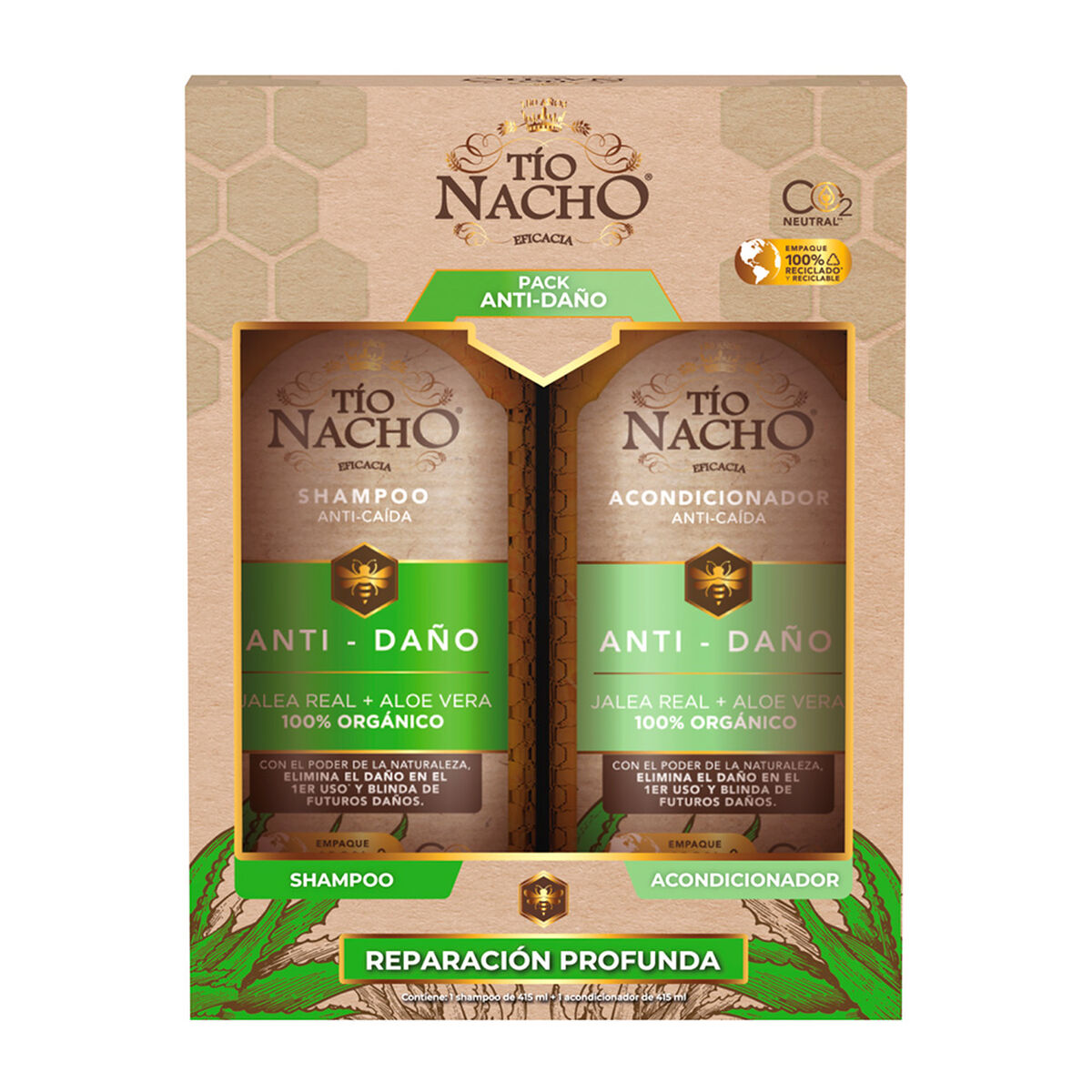 Tío Nacho Pack Aloe Vera 01 Shampoo + 01 Acondicionador