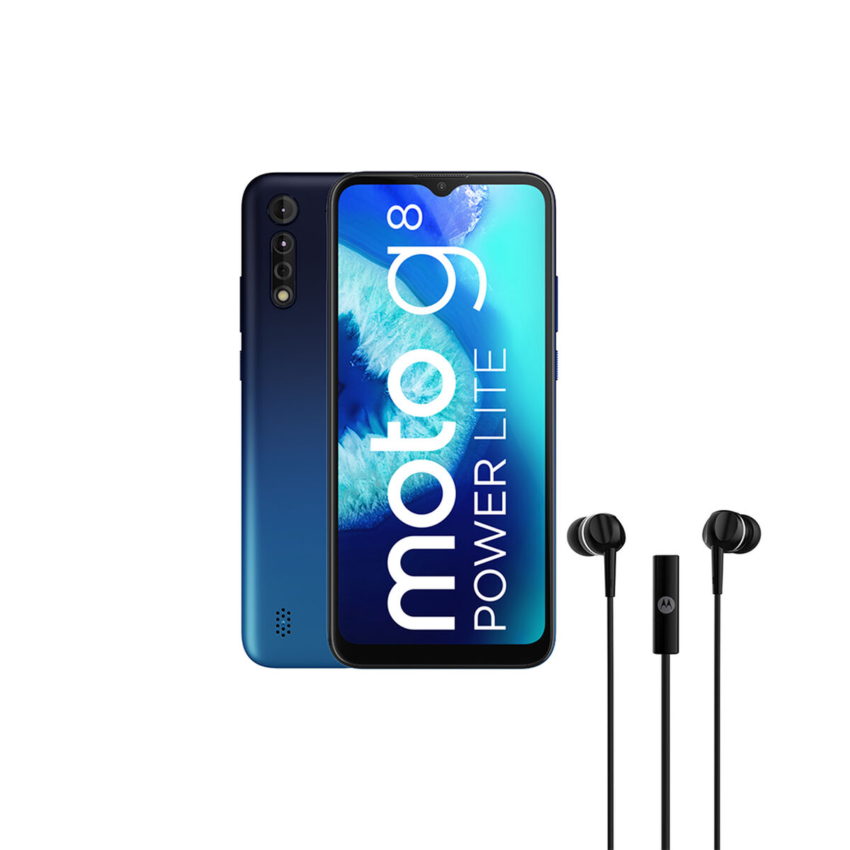 Celular Motorola G8 Power Lite 64GB 6,5" Mora Azul Liberado + Audífonos In Ear