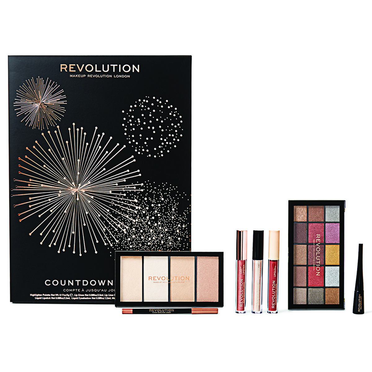Set Calendario de Adviento Makeup Revolution Ano Nuevo N19