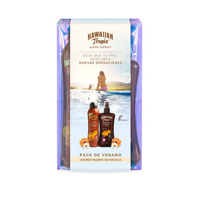 Set Protectores Solares 1 Hawaiian Tropic Aceite Fps 4 + 1 Carrot Fps 30 Spray