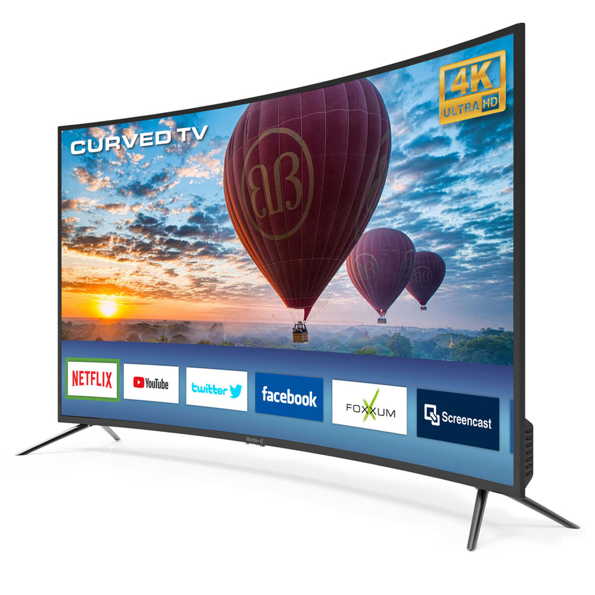 LED Curvo 55" Master-G MGUC5540X Smart TV Ultra HD