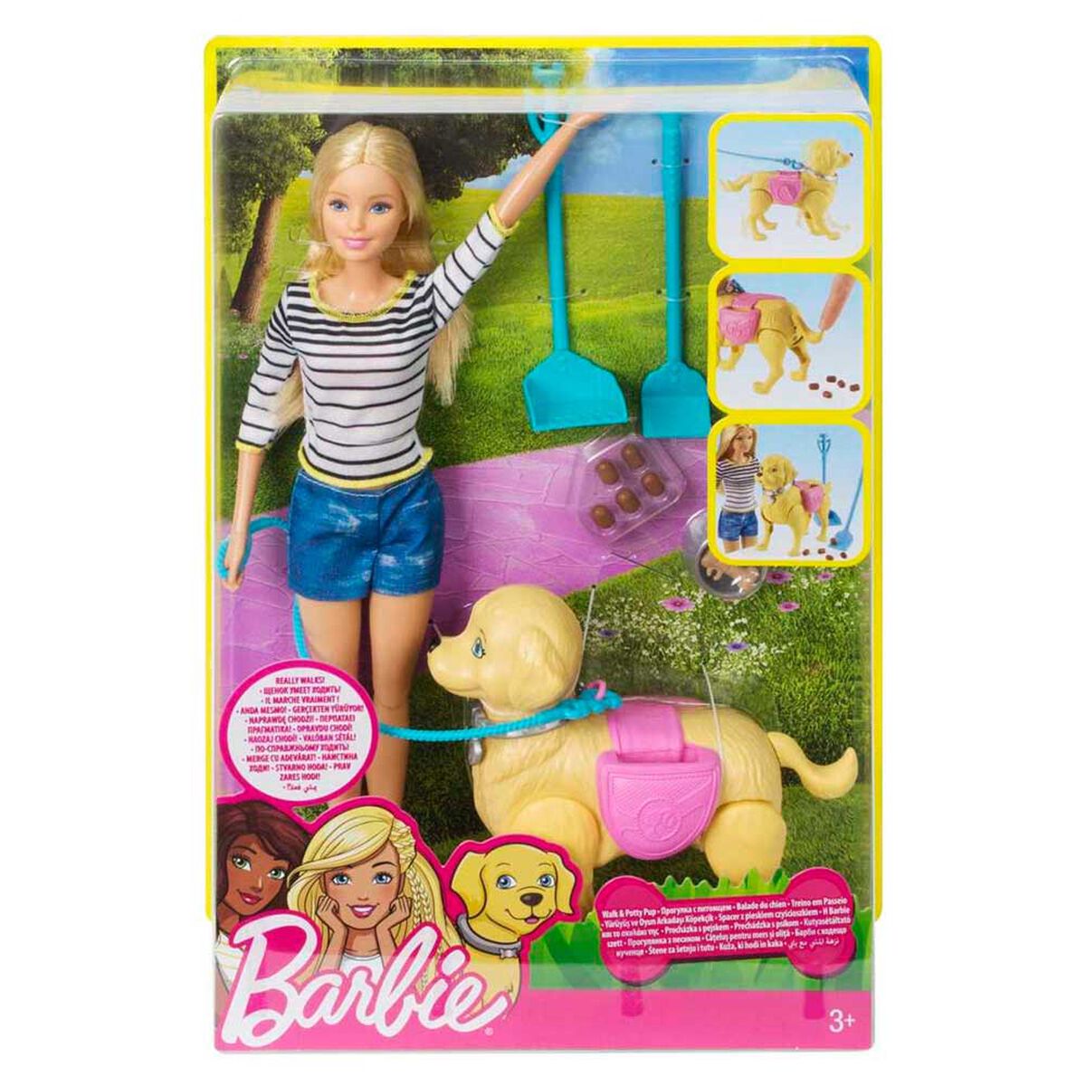 Barbie Muñeca Paseo de Perritos