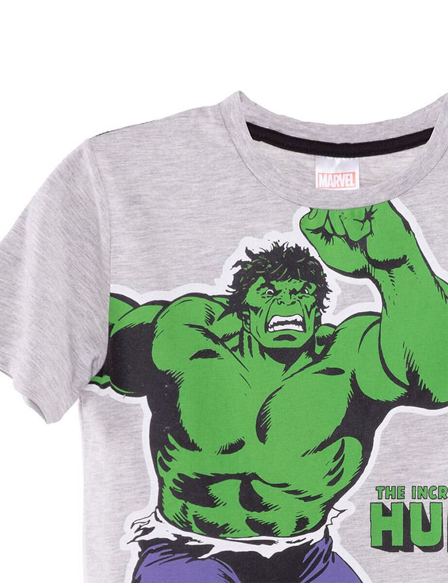 Polera de Algodón Hulk Niño Marvel