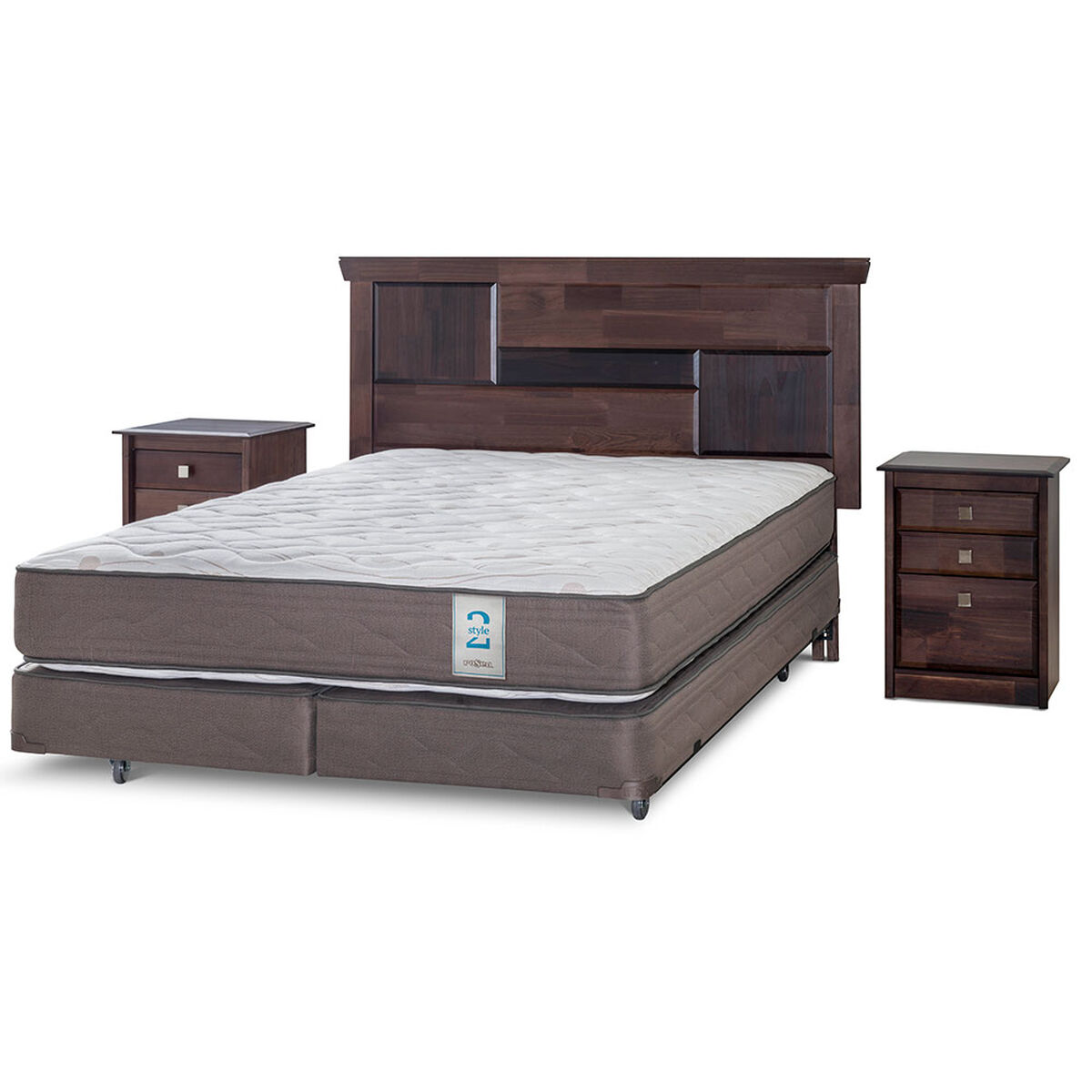Box Spring King New Style 2 + Set Maderas Doménico