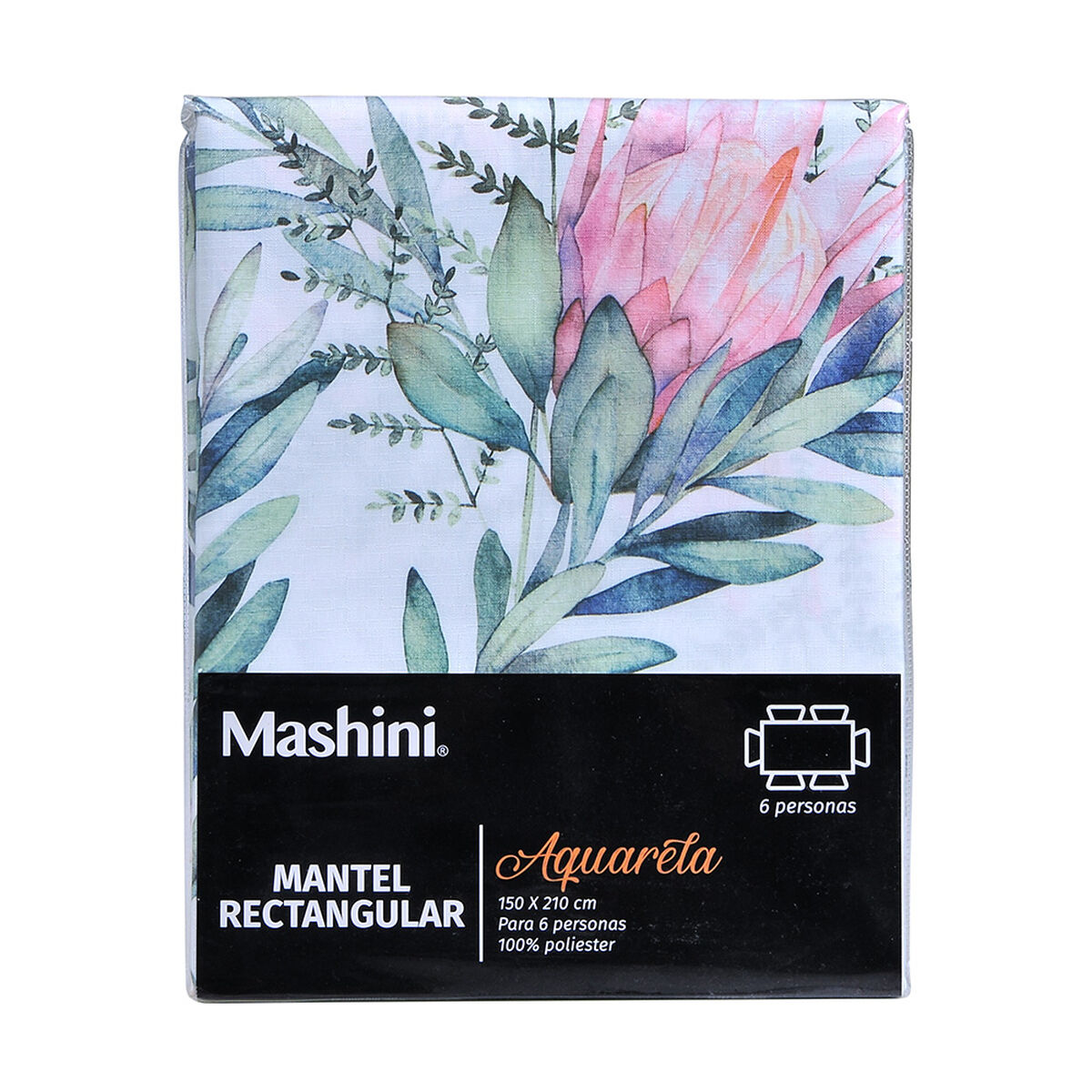 Mantel Mashini Aquarela Coneflower 150 x 210 cm