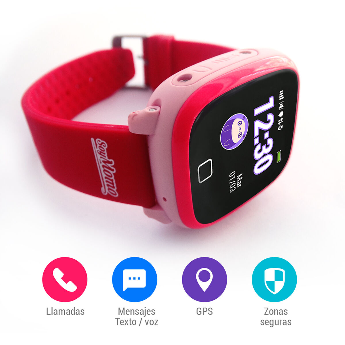 Smartwatch SoyMomo para niños Rosado con GPS