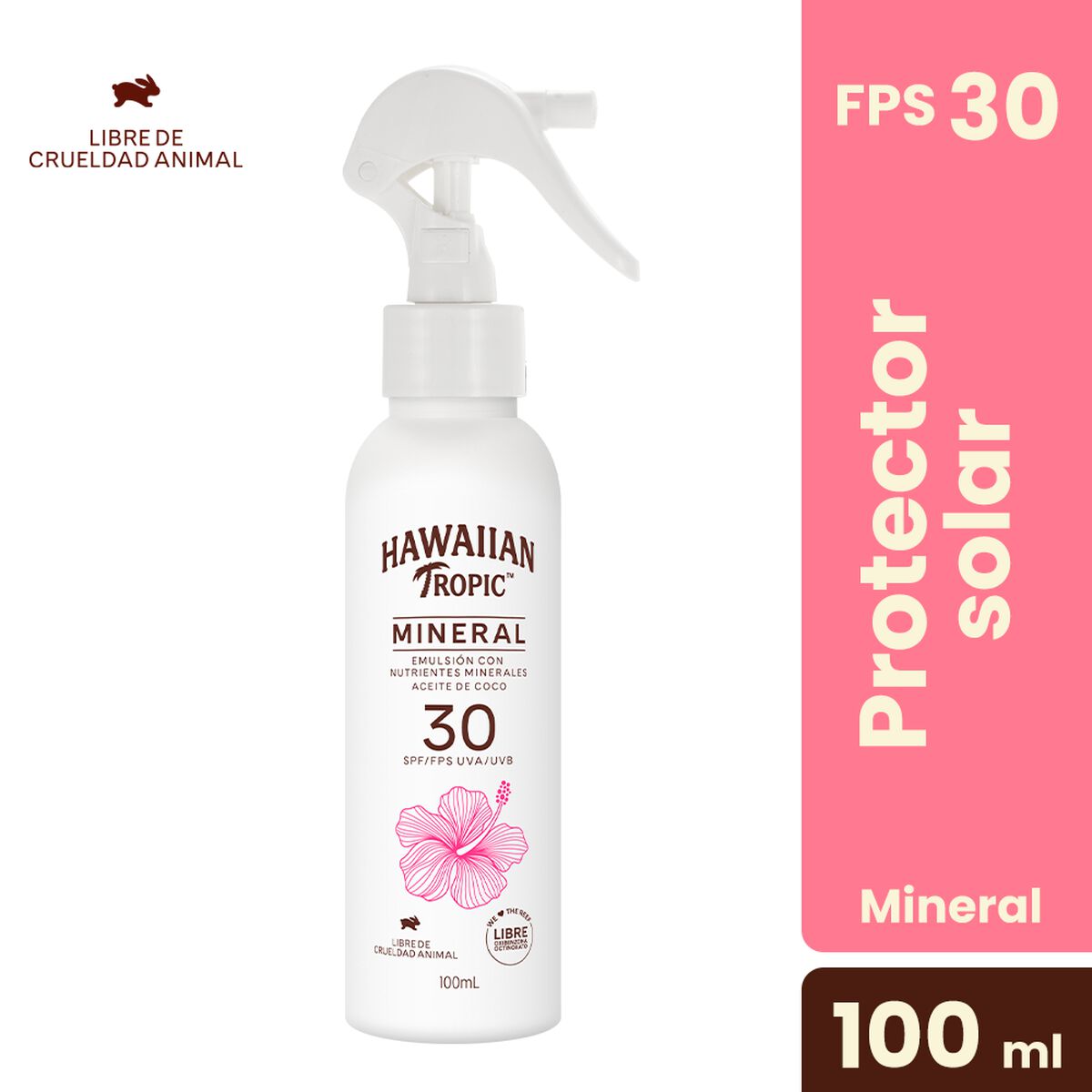 Protector Solar Corporal Mineral, FPS 30, 100 ml, Hawaiian Tropic