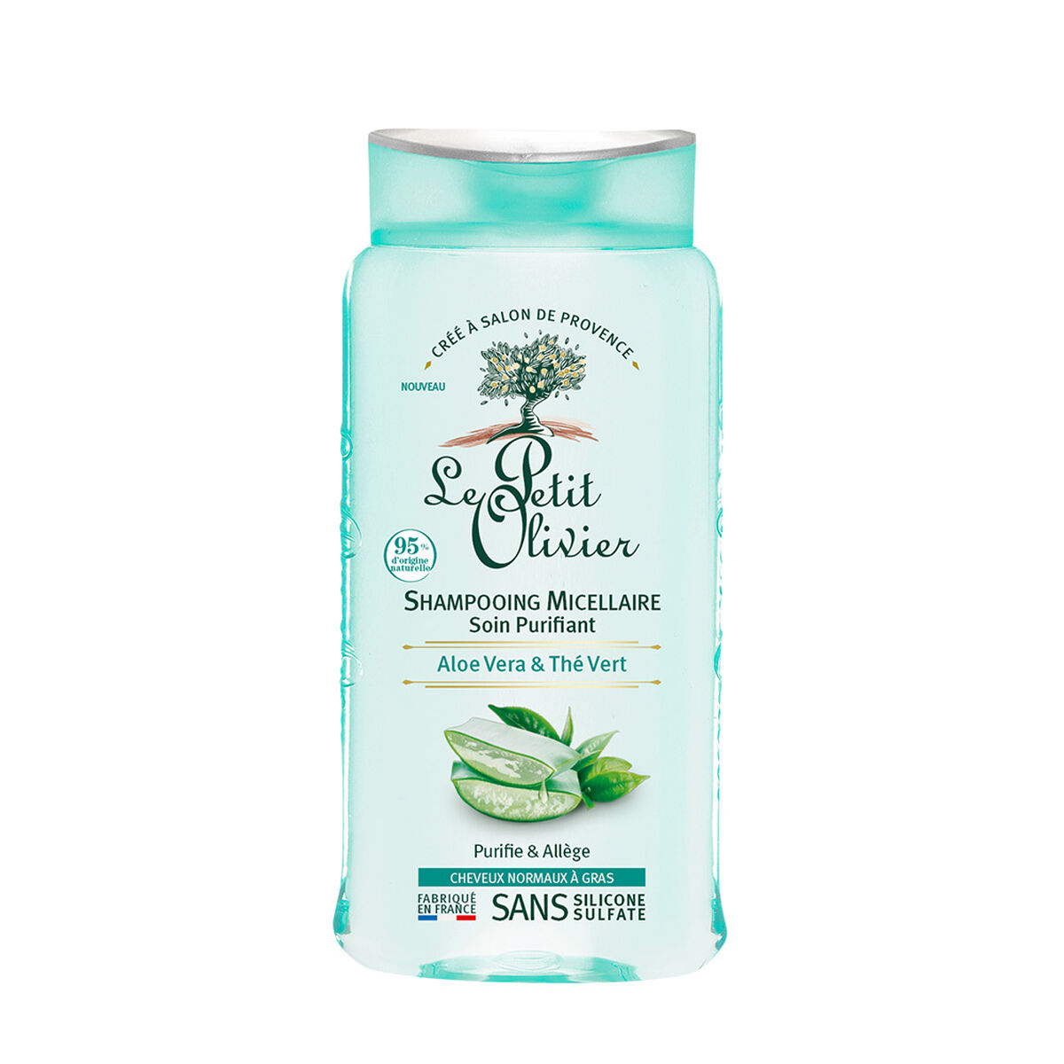 Shampoo de Cuidado Cabello Mixto a Graso - Aloe Vera & Té Verde - Vegano - 250 ml