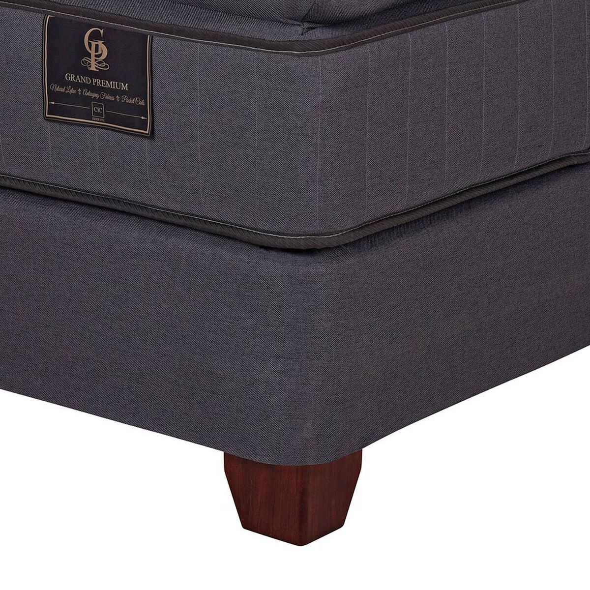 Box Spring Prado Box Spring Gran Premium CIC 2 Pl Div + Set Maderas V | laPolar.cl