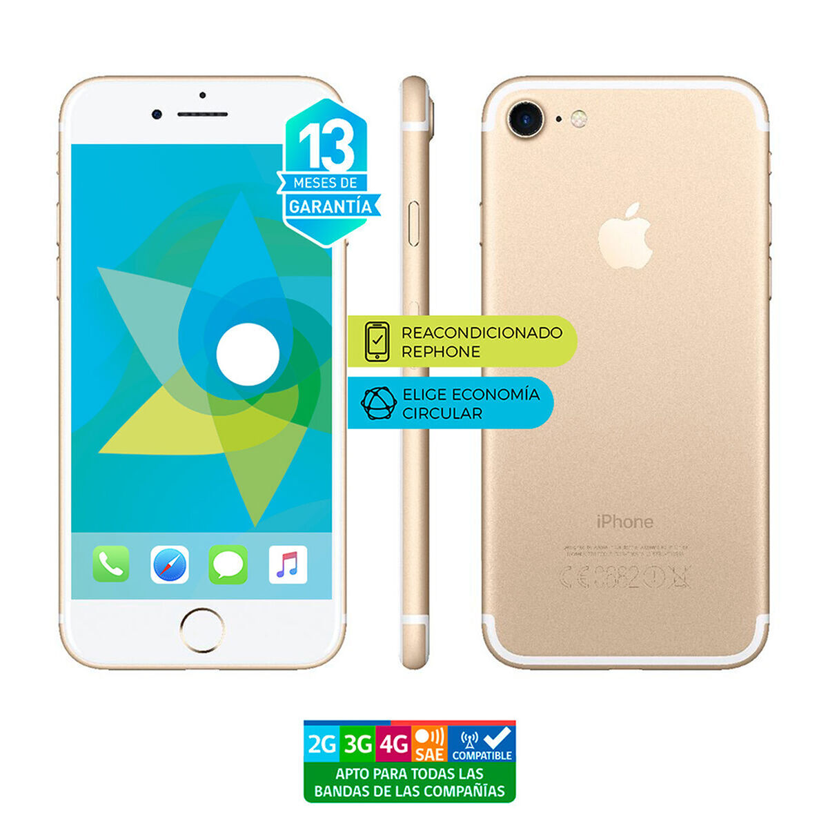 Celular Apple Iphone 7 32GB 4.7" Reacondicionado Dorado Liberado