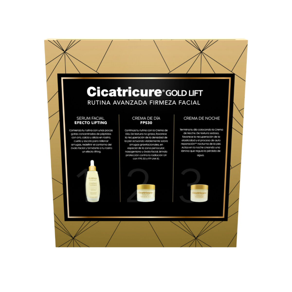 Pack Cicatricure Pack Gold Lift Crema Dia + Crema Noche + Serum
