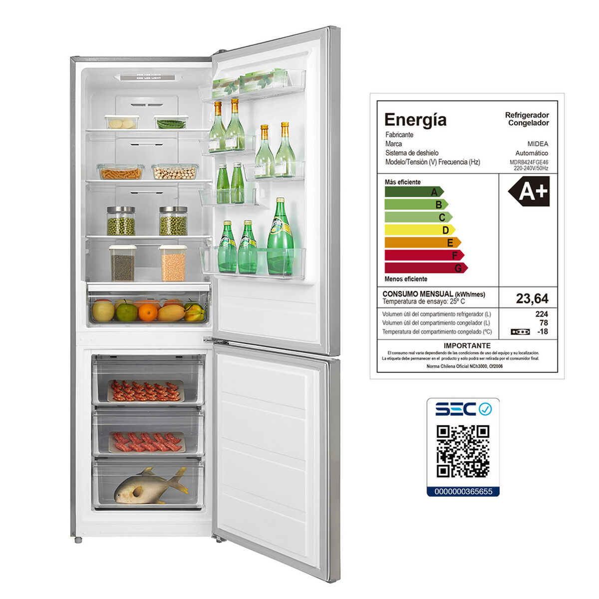 Supone Denso Facilitar Refrigerador No Frost Midea MDRB424FGE46 302 lts. | laPolar.cl