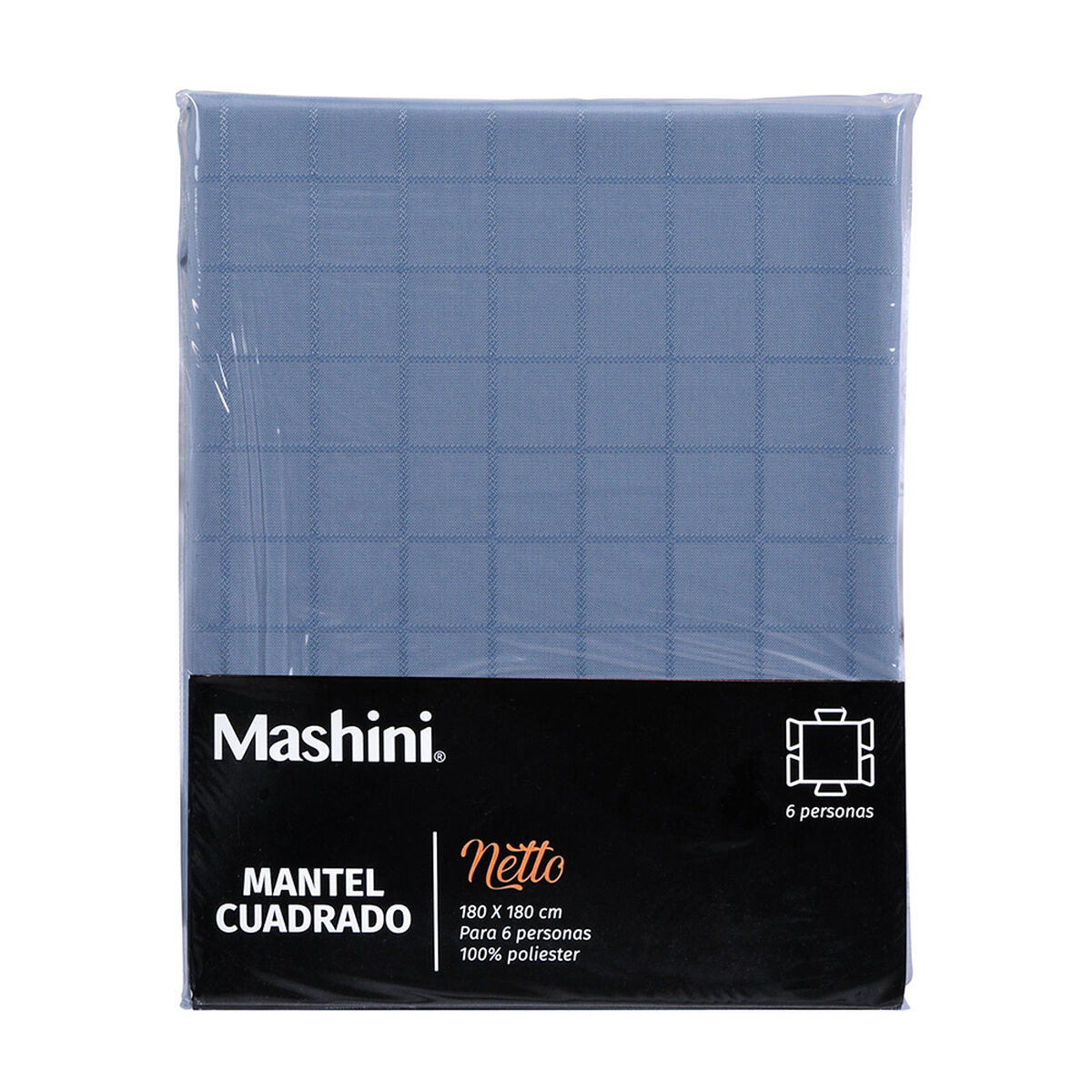 Mantel Mashini Netto Azul 180 x 180 cm