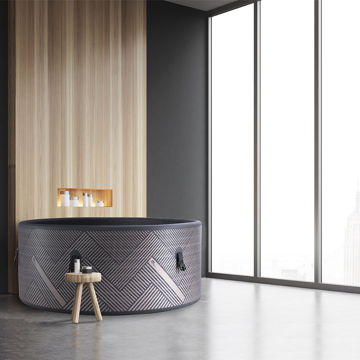 Hot Tub Inflable Mspa Mono 4 Concept Café