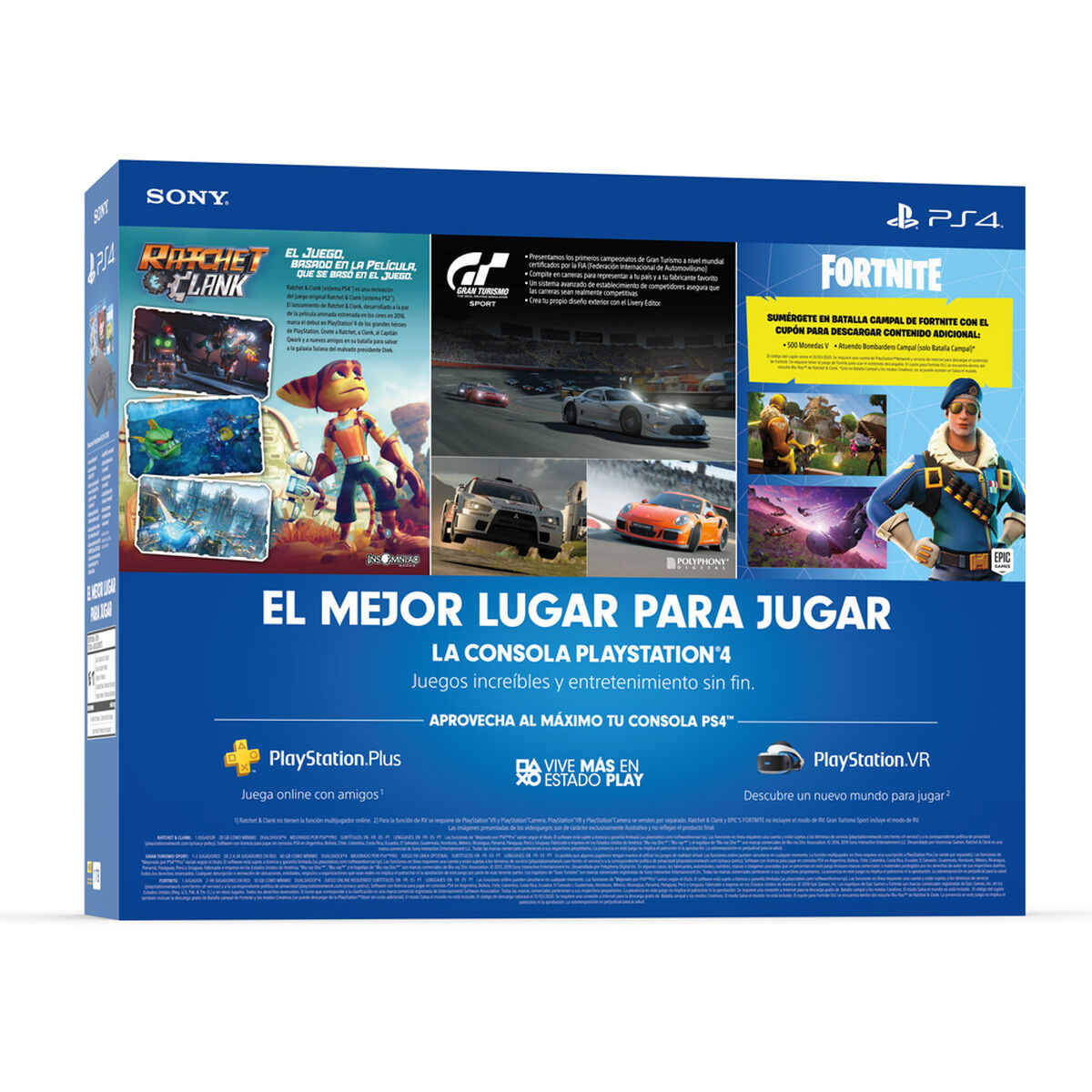 Consola PS4 Family Bundle 1TB + Control + 2 Juegos + 2 Cupones