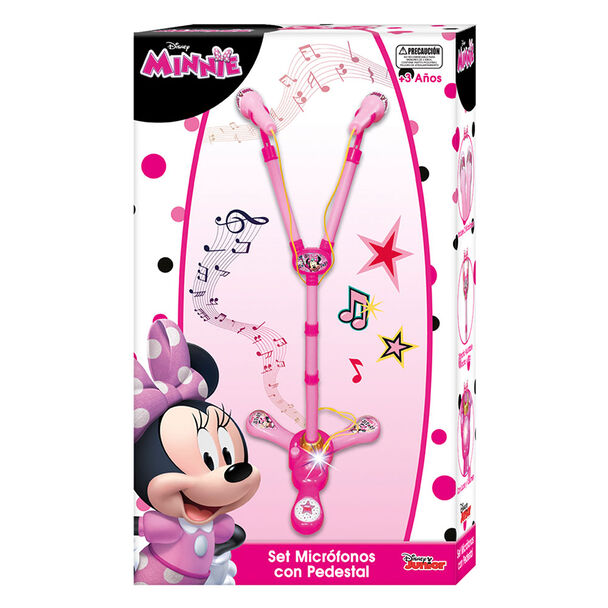 Set Microfonos Con Pedestal Minnie Disney