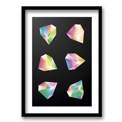 Cuadro Decorativo Retela Triángulo Flúor II 50 x 35 cm