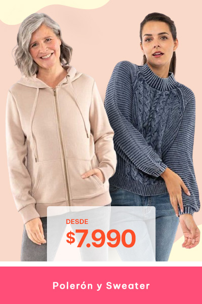 Polerón y Sweater desde $7.990