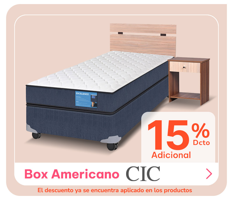 15% dcto adicional Box Americano CIC